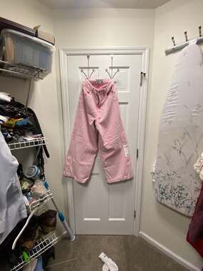 Scuffers Pink Wide Leg Denim Jeans Size 38